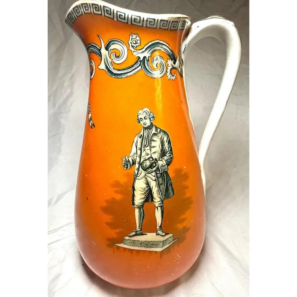 Antique Staffordshire Josiah Wedgwood Commemorative Jug – Prattware, c.1850